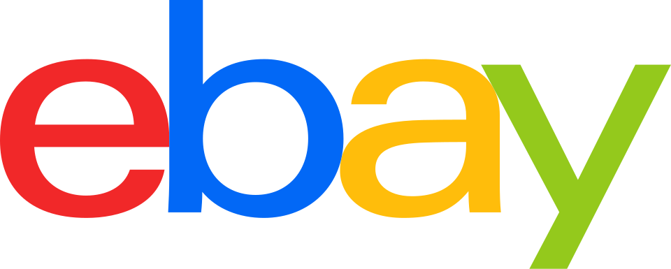Logo von eBay: Der Schriftzug ‚ebay‘ in Kleinbuchstaben und bunten Farben – rot, blau, gelb und grün – auf transparentem Hintergrund. Bekanntes Markenzeichen des internationalen Online-Marktplatzes.